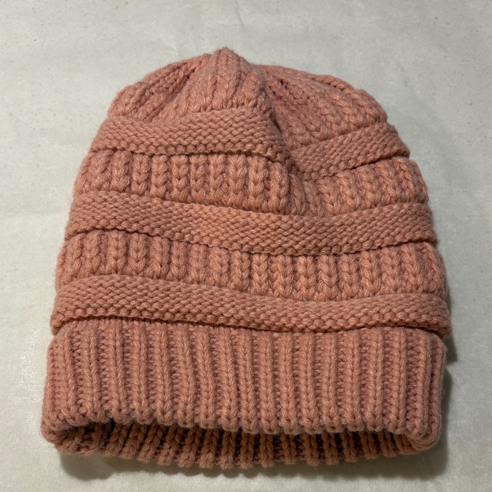 Cozy Pink Knit Beanie